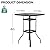 YITAHOME Patio Table w/Umbrella Hole, 32" Square Outdoor High Top Table w/Thick Tempered Glass Tabletop and E-Coating Steel Frame, All Weather Bar Height Outdoor Table for Balcony Backyard Poolside