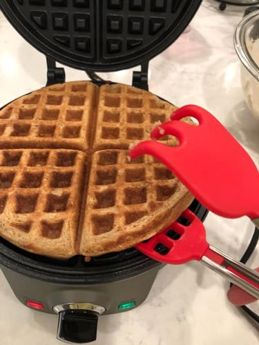 Waffles Batter Dispenser n Waffle Tongs Combo Set,Get Perfectly Fluffy Waffles Every Time! Batter Measuring Separator for Pancakes, Cupcake, Muffin Quick Filling Cookie Batter - Thumbnail 6