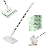 Mocio con sistema di pressione e clip, Mocio con 10 pezzi di pastiglie per mocio, Mini Mop con impugnatura Snap, Mop nuovo, Mini Mop, Mop pigro, Mini Mop con cambio panno, adatto per casa e ufficio