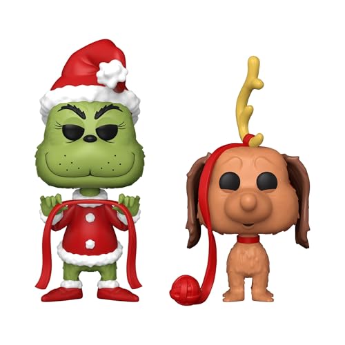 Funko POP! Books: HTGSC - Grinch With Max 2PK - How the Grinch Stole Christmas - Kolekcjonerska figurka winylowa - Pomysł na prezent - Oficjalny towar