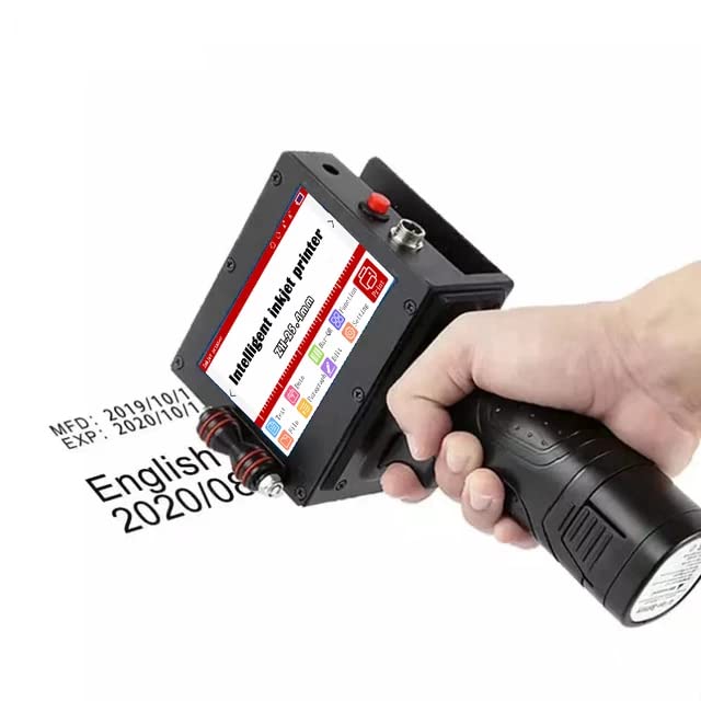 A.C.I. PACKAGING 25.4mm Handheld Inkjet Printer Smart Portable Quick-Drying Inkjet Printer with Touch Screen High Definition Label Printer for, Logo, Graphic, Date Coder, Label, QR Code Print 2