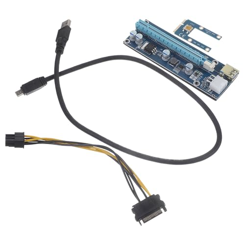 Adaptador GPU externa portátil Mini PCI-E a PCIe x16 con cable USB de 60 cm azul