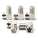 90 Degree Coaxial Connector, 3-Pack F Type Male to Female RG6 Coaxial Cable Right Angle Connectors Adapter for Wall Mounted TVs, Wall Plates Coax Connection in Tight Spaces and Corners