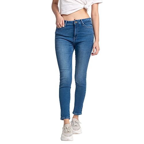 Image of Spykar Womens Mid Rise Super Slim Fit Jeans