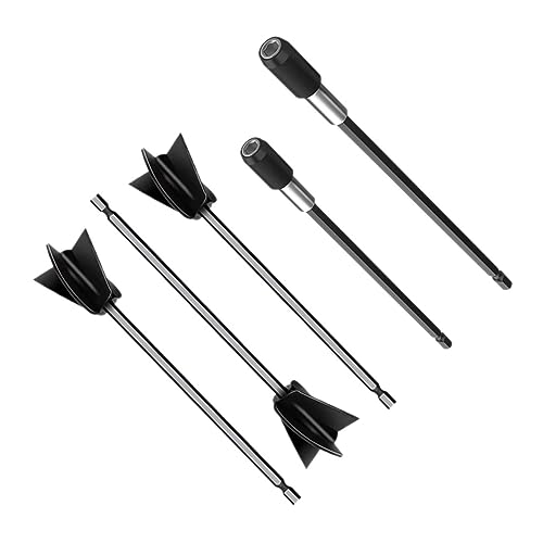 Garneck Epoxy Resin Paint Mixer Paddles 5-Pack Paint Stirrer for Drill Resin Mixer Paddle Easy to Use