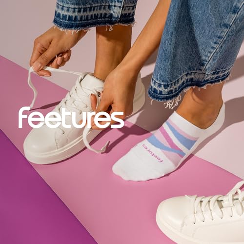 Image of Feetures Everyday Light Cushion Invisible Sock for Men - Anti-Slip Sock Liner with Targeted Compression - (1 Pair)