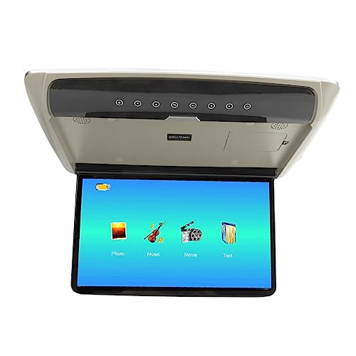 Reprodutor MP5 Dobrável, Monitor Montado No Teto do Carro, 16 Tiras de LED Coloridas, Interface Mult