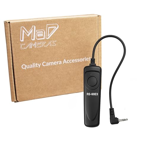 MaD Cameras RS-60E3 Remote Shutter Release Cable Control Cord for Canon EOS Cameras eg. R6 850D 250D 2000D M6 & Others