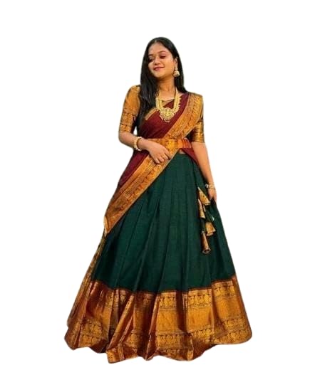Image of RENVAANI FASHION Women's Traditional Semi-Stitched Lehenga Choli | Lehenga Choli for Women | Ethnic Wear Heavy Lehenga Choli With Dupatta