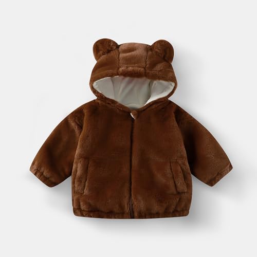 Warm Puffer Hooded Basic for Children Boy Girl Fall Winter Fleece Lined Sherpa Jacket Hooded Outfits Kid 20252