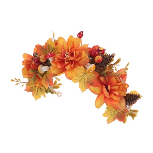 Bandeau citrouille d'automne léger en tissu et plastique pour fête
