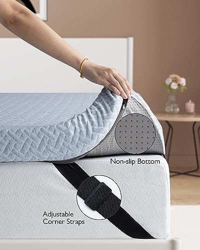 BedStory Memory Foam Mattress Topper Queen Size - 2 Inch Soft Gel Memory Foam Topper - Bed Toppers with Removable Cover