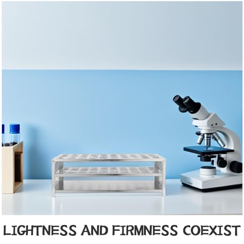 Support pour tubes à essai stable - Rangement de laboratoire pour matériel scientifique compact - 4