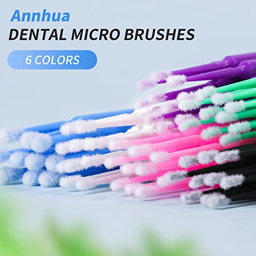 Annhua Disposable Micro Brush 400 Pcs Microbrush Dental Applicators Microfiber Wands Micro Brush Swabs For Eyelash Extensions, Makeup Application And Personal Care - Green #TOP1