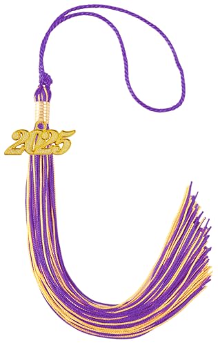 Image of Graduation Tassel 2025, Purple and Gold Tassel 2025