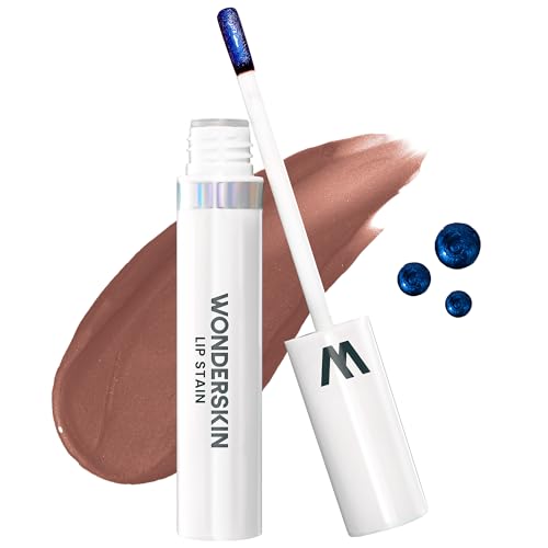 Image of Wonderskin Wonder Blading All Day Lip Stain Peel Off Masque - Long Lasting, Waterproof & Transfer Proof Brown Lip Tint, Matte Finish Peel Off Makeup (Hush Masque)
