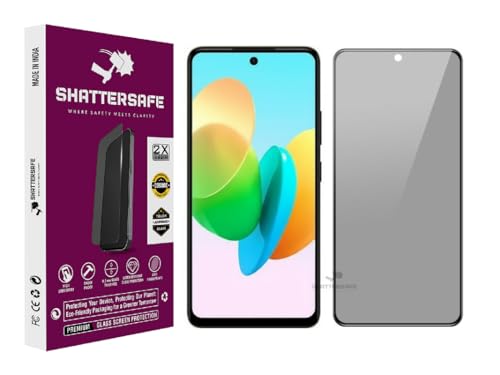 Image of Anti-Spy Privacy Tempered Glass Compatible For Tecno Spark 20P [Pack of 1]. 9H Hardness, Anti-Scratch, Edge-to-Edge Protection With Easy Installation Kit & Case Friendly Fit.