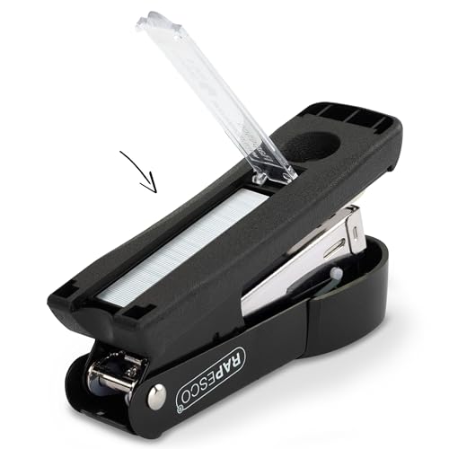 Rapesco A52600B3 Minno Grapadora Metálica, Capacidad de 20 Hojas, Usa Grapas 26 y 24/6 mm, Negro