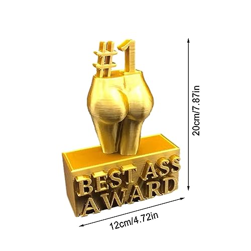 Best Ass Award – Enfeite de troféu de resina de ouro de melhor bunda, decoração de troféu de escultu