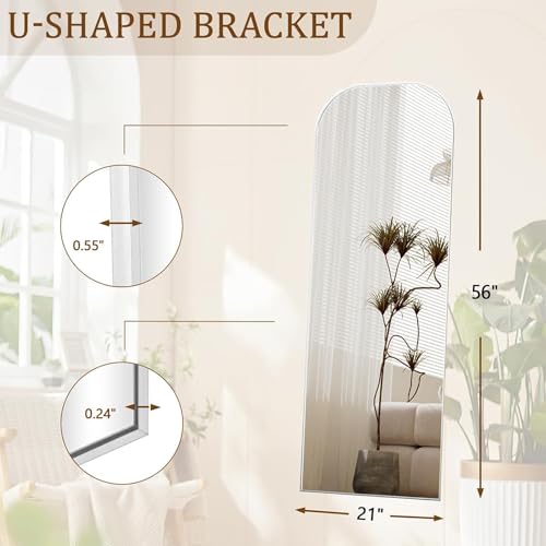 Image of Koonmi Full Length Mirror, 56 inchx21 inch Mirror Full Length with Stand