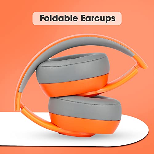 Image of ZEBRONICS Dynamic Wireless Over Ear Headphone with 34 Hours Playback,Dual Pairing,Call Function, Aux, Voice Assistant Supportadjustable Headband(Orange)