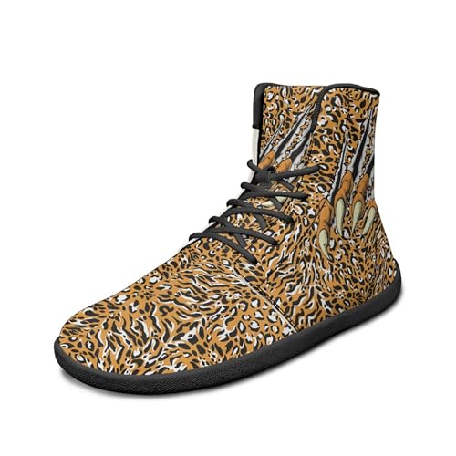 Image of Fashion Print Womens Mens High Top Barefoot Sneakers Flat Shoes