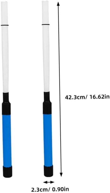 YARNOW ABS Nylon Drum Brushes Handle 1 Pair Percussion Instrument Accessories for Jazz and Bass Drums Performance Brush Set for Beginner and Professional Players