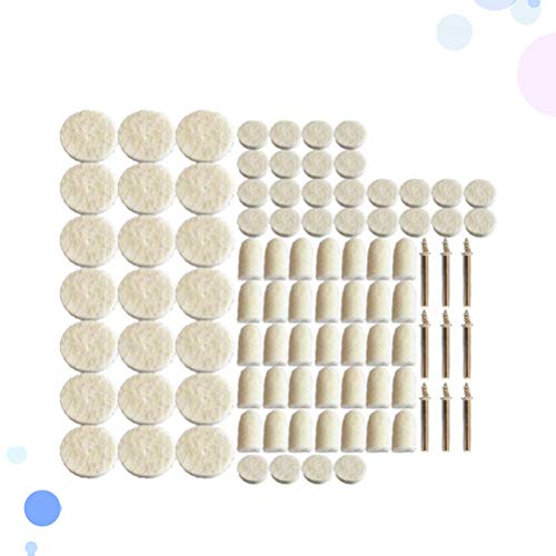EXCEART 100 Pcs de Feltro de LÃ£ Bob Polimento 100 Pcs Polir Rodas Moagem Bits Moedor CabeÃ§a PolonÃ