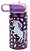 Fringoo - Botella de Agua con Pajita para Niñas Unicornio Diamante - Botellas de Agua Pequeñas Libres de BPA - Botella de Agua de Acero Inoxidable - Botellas de Agua para Niñas - 350 ml