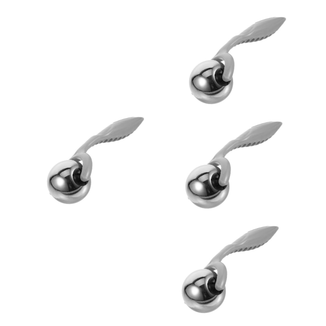 BESTYASH 4 Pezzi massaggiatore viso a massaggio viso con per gli occhi strumento per raschiare guasha facciale massaggiatore facciale Solo Grey