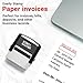 Emailed Self Inking Stamp, Refillable Stampers for Office - Business, Accounting, Bookkeeping, Coding, Legal, Notary, Work, Ordering, Inventory Stamps - Red Ink