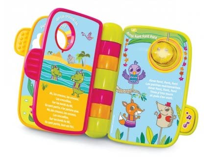 Mon Livre interactif enchante 4 comptines, Version FR - Livre Parlant et Musical Bebe 6/36 Mois -...