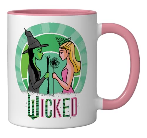 Taza de Cerámica Sketched Wicked Glinda & Elphaba 11 oz miniatura 2