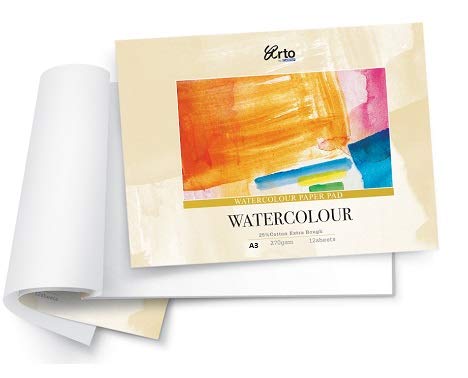 Image of CAMPAP Arto x Fabriano Studio Watercolour Paper, 25% Cotton, (270gsm Extra Rough, A3, Pad)