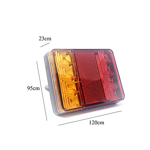 8 LED Luz de Cauda Luz de Freio Luz de Reversão Luzes Traseiras 12V para Trailer Truck Car Boat Trai