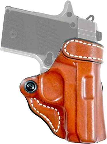 DeSantis 155TA37Z0 Gunhide, 155 Criss-Cross, Belt Holster, Right Hand, Tan Leather, Fits Sig P938, Kimber Micro 9mm, N/A