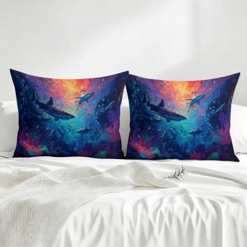 Housse de couette requin anti-plis en microfibre douce pour lit double king size - 5