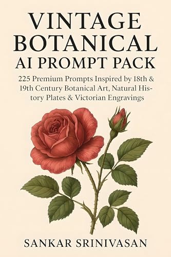 Vintage Botanical AI Prompt Pack: 225 Premium Prompts Inspired by 18th & 19th Century Botanical Art, Natural History Plates & Victorian Engravings (Prompt Series Book 1)