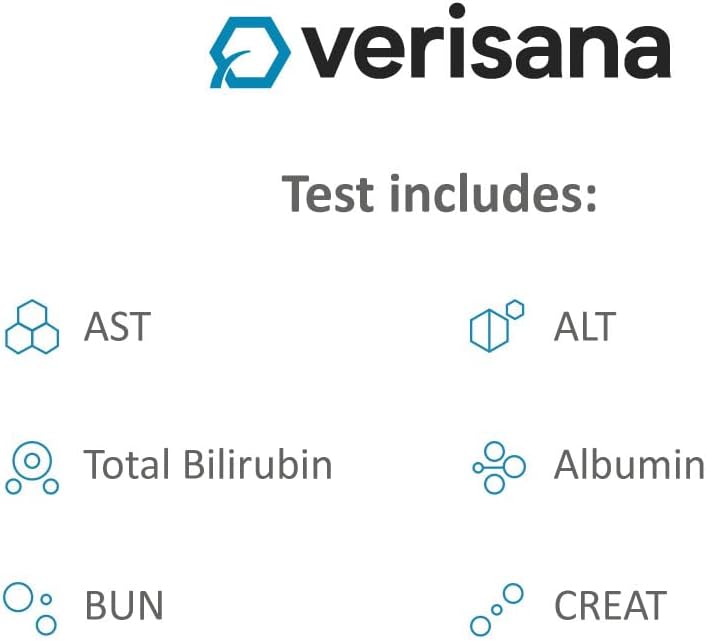 Comprehensive Liver & Kidney Test – Monitor 6 Important Liver & Kidney Markers with a Single Test – Easy & Convenient from Home by CLIA-Certified Lab – Verisana