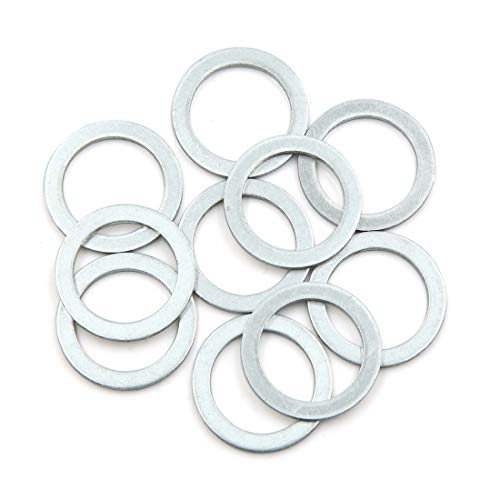 X AUTOHAUX 10pcs Engine Oil Crush Washers Drain Plug Gasket 22mm ID 30mm OD