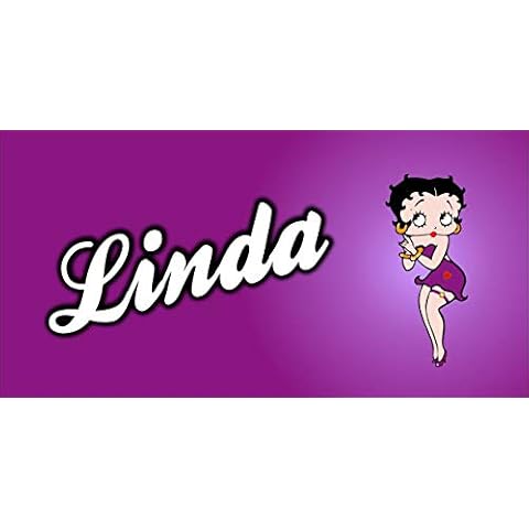 Anchor Graphix Betty Boop in Purple Blend License Plate Customize with Name/Aluminum Cover