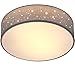 MONZANA® Deckenlampe Sternenhimmel Wohnzimmer Schlafzimmer E27 Grau Rund 38cm Stoffschirm 2-Flammig 40W Küche Lampe Deckenleuchte Stoffdeckenlampe MI 4 günstig Kaufen-MONZANA® Deckenlampe Sternenhimmel Wohnzimmer Schlafzimmer E27 Grau Rund 38cm Stoffschirm 2-Flammig 40W Küche Lampe Deckenleuchte Stoffdeckenlampe