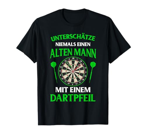 Dart Dartspieler Herren Dartboard Retro Damen Dartscheibe T-Shirt Dart Dartspieler Herren Dartboard Retro Damen Dartscheibe T-Shirt