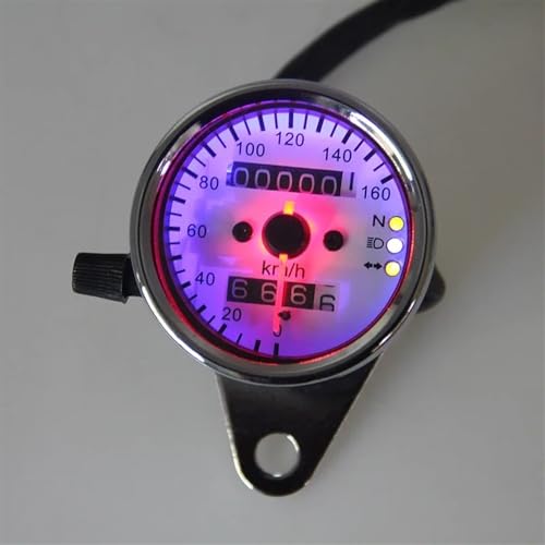 Compteur de vitesse moto odomètre rétroéclairé DC 12V double vitesse