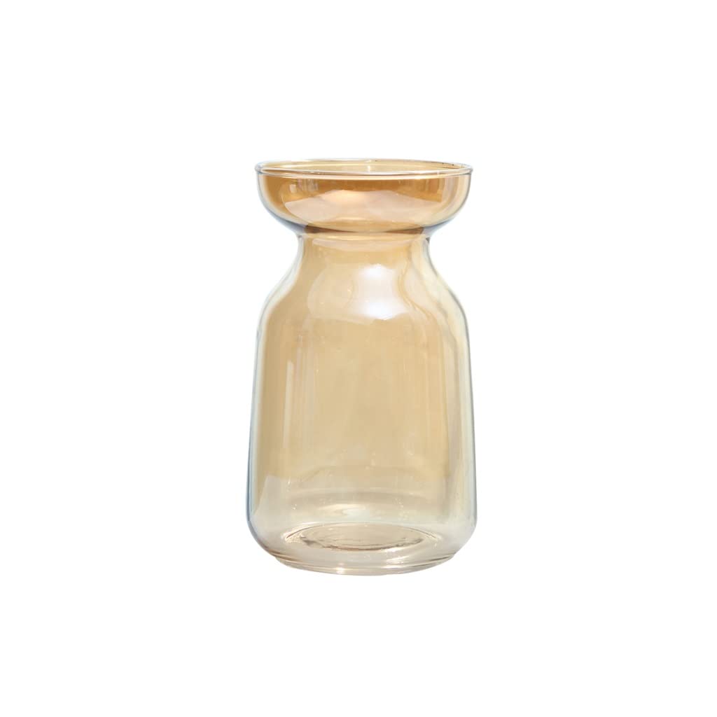 Petit vase fleur moderne en verre décoratif à large col pour intérieur