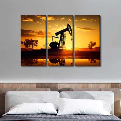 Machine industrielle poster sur toile triptyque avec cadre pour tableau déco bureau et maison