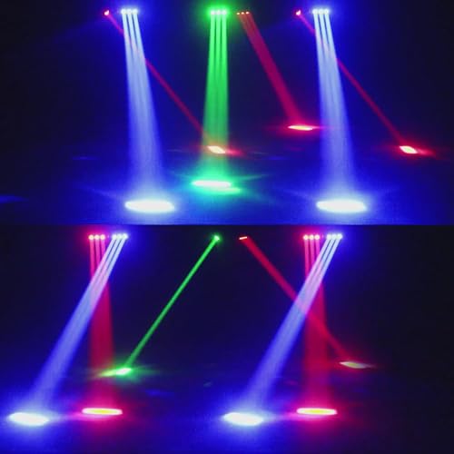 Image of JUNMAN Two Arm Six Head Led Beam Moving Head Light DJ Disco Stage Lights | DMX512 9 /15 Channels for Event Wedding Party Lighting Show
