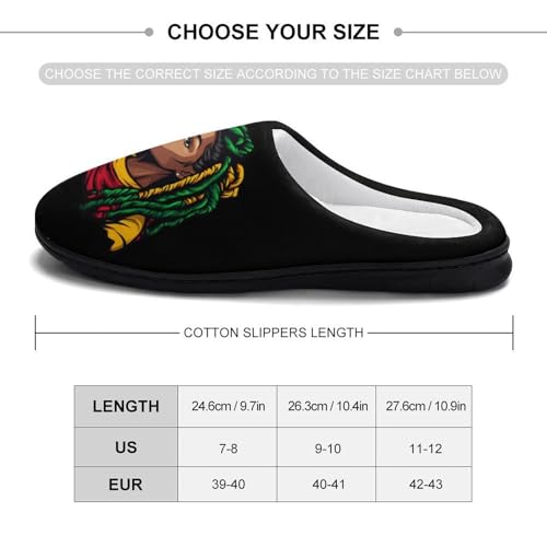 Rasta Colours Dreadlocks Woman Womens Cotton Slippers Warm House Shoes for Indoor Outdoor2