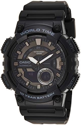 Casio Mens Quartz Watch, Analog-Digital Display and Plastic Strap AEQ-110W-1BVEF