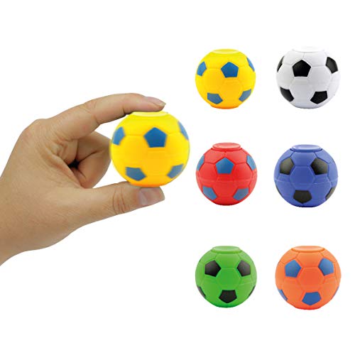 Global Gumball Fidget Spinners - 2 Inch Fidget Spinner Balls - 6 Pcs Fidget Spinner Pack - Soccer Fidget Spinners for Kids - Ball Spinner Fidget Toy - Hand Spinner for Kids - Toy Gifts for Kids
